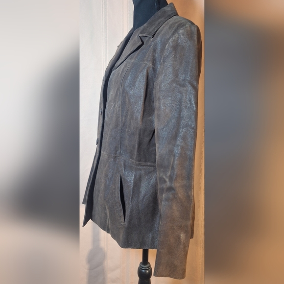 WILSONS LEATHER "Maxima" Dark Brown Leather Jacket - Picture 3 of 8
